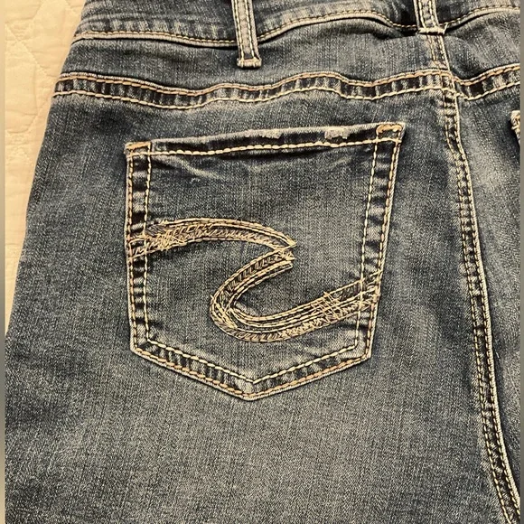 Silver Jeans SUKI Indigo Cuffed Shorts 16W - Picture 7 of 13